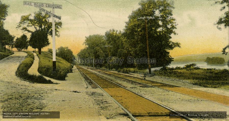 Postcard: A Glimpse of the Connecticut River from the Station, Walpole, New Hampshire
